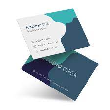 Carte de visite R/V 8,5 x 5,5 cm.