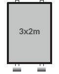Panneau de chantier 300 x 200 cm.