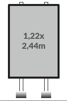 Panneau de chantier 122 x 244 cm.