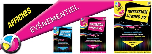 Affiche A4 - 21 x 29,7cm Recto/Verso.