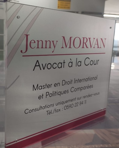 Plaque professionnelle - 8 x 21 cm.